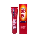 Mentholatum Deep Heat Cream 35g – czerwona tuba i pudełko, krem rozgrzewający na bóle mięśni