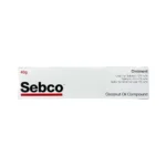 Sebco Ointment 40g – front pudełka ze składem na suche i łuszczące się schorzenia skóry głowy