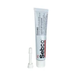 Sebco Ointment 40g – biała tuba z aplikatorem do nakładania maści na skórę głowy
