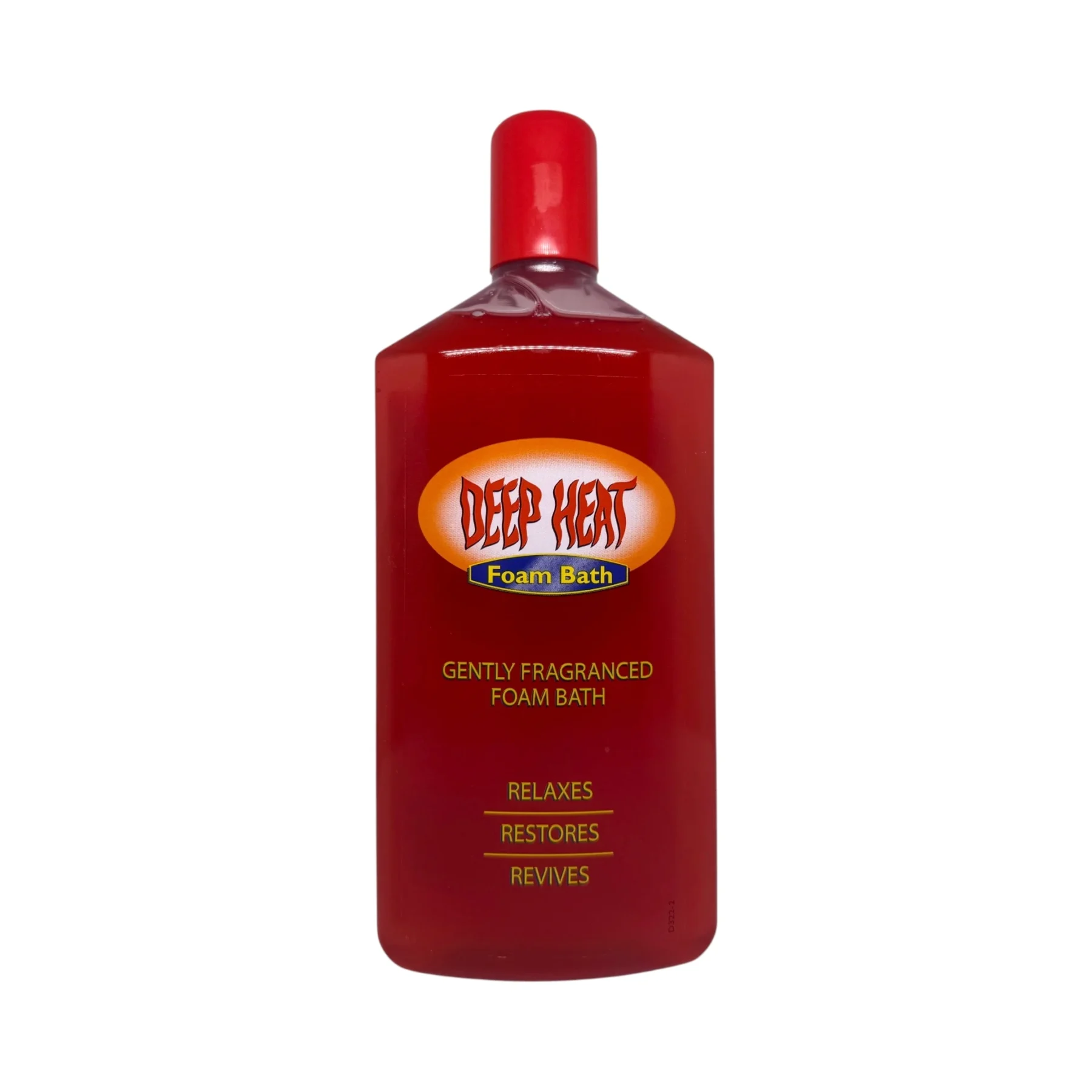 Deep Heat Foam Bath 350ml – płyn do kąpieli rozluźniający mięśnie, butelka przód