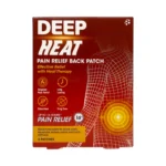 Deep Heat Pain Relief Back Patch – plaster rozgrzewający na bóle pleców, pudełko przód