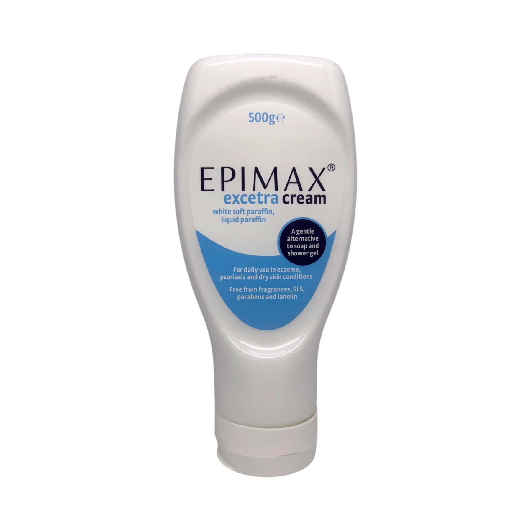 Epimax Excetra Cream 500g – krem nawilżający na egzemę i łuszczycę, butelka przód