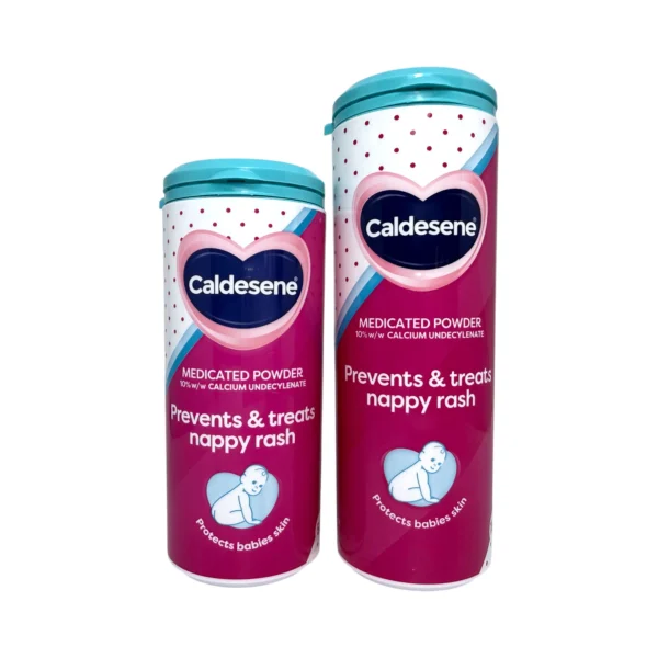 Caldesene Medicated Powder 55 g i 100 g – puder leczniczy z 10% undecylenianem wapnia na pieluszkowe zapalenie skóry