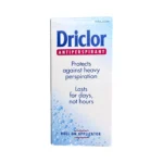 Driclor Antiperspirant 20 ml – przód opakowania antyperspirantu roll-on na silne i nadmierne pocenie