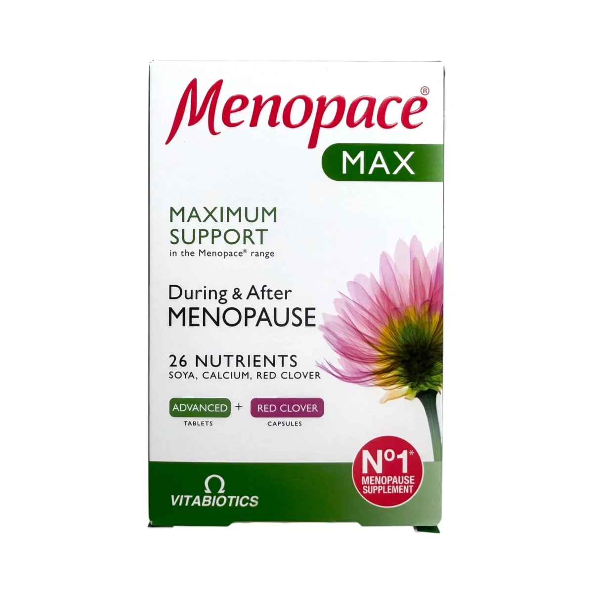 Vitabiotics Menopace Max – opakowanie suplementu dla kobiet w okresie menopauzy