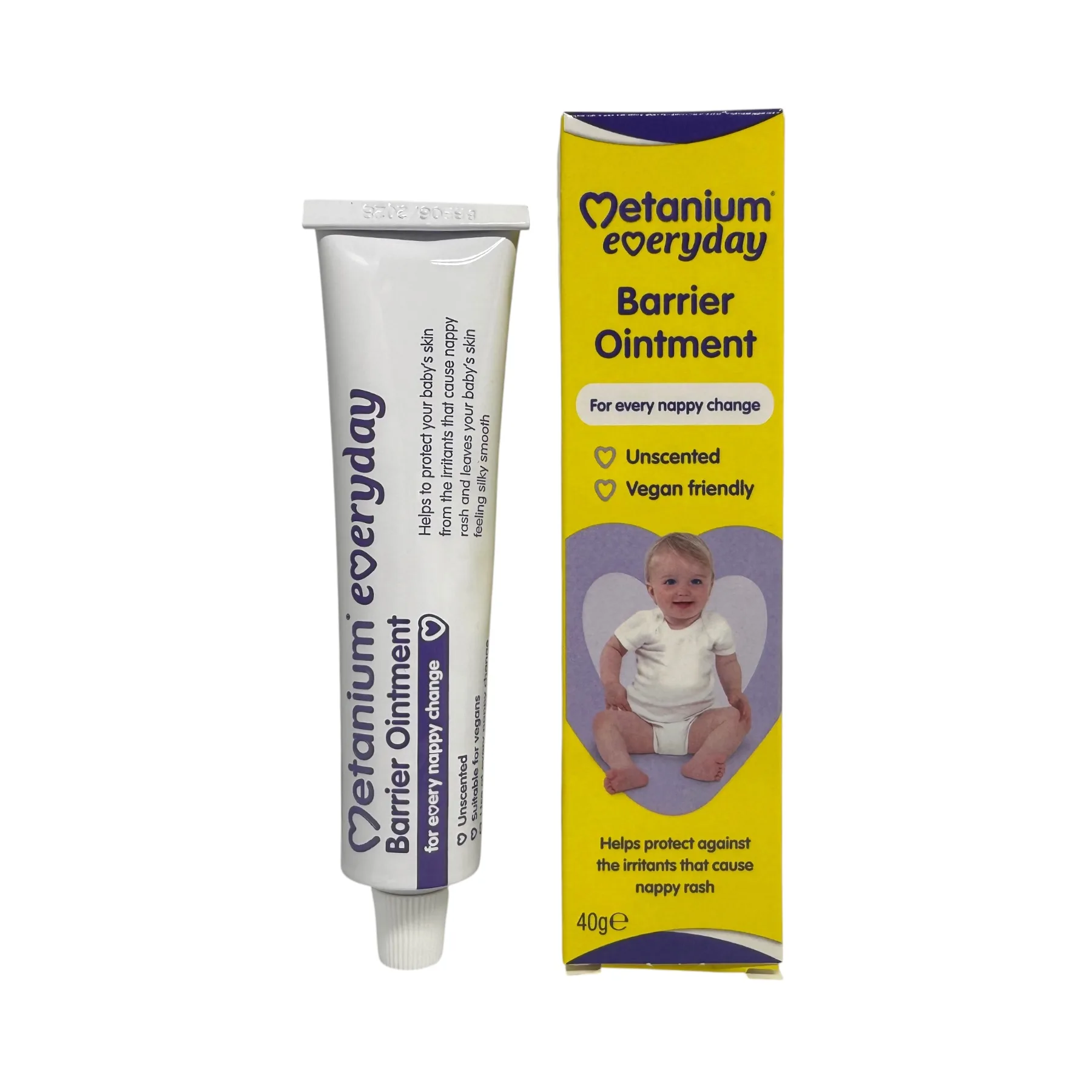 Metanium Everyday Barrier Ointment 40g – ochrona skóry dziecka przed odparzeniami, tuba i pudełko