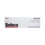 Sebco Ointment 100g – kompozycja z olejem kokosowym na suchą skórę głowy, pudełko przód