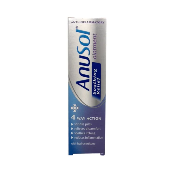 Anusol Soothing Relief Ointment 15g – opakowanie maści kojącej na hemoroidy