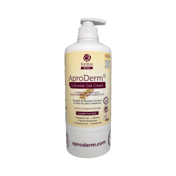 AproDerm Colloidal Oat Cream 500 g – krem z owsem koloidalnym w butelce z pompką