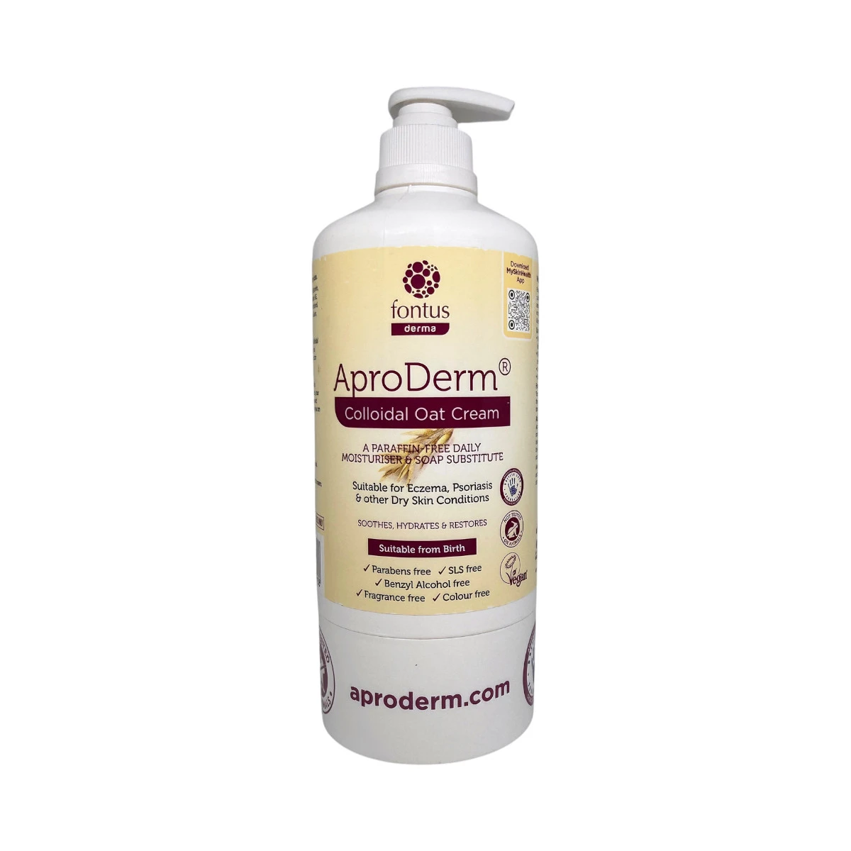 aproderm-colloidal-oat-cream-500g AproDerm Colloidal Oat Cream 500 g – krem z owsem koloidalnym w butelce z pompką
