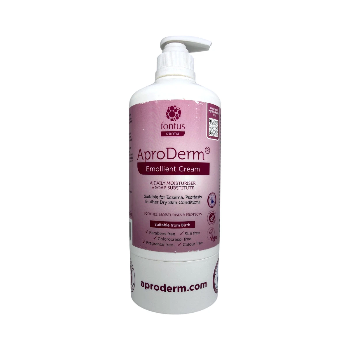 aproderm-emollient-cream-500g AproDerm Emollient Cream 500 g – krem emolientowy w butelce z pompką