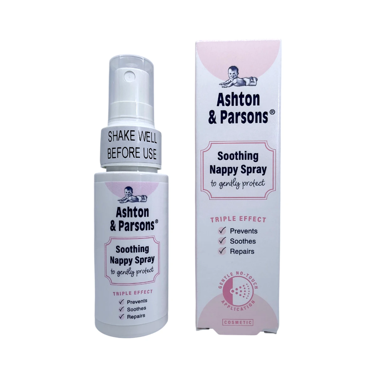 Ashton & Parsons Soothing Nappy Spray 50 ml – butelka i opakowanie