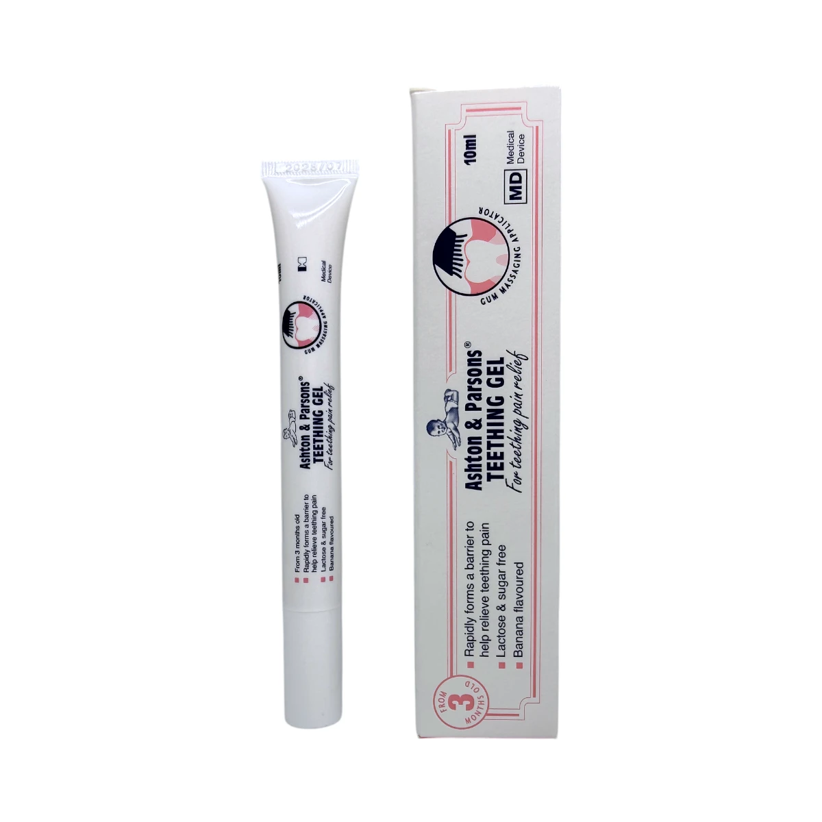 Ashton & Parsons Teething Gel 10 ml – tubka i opakowanie