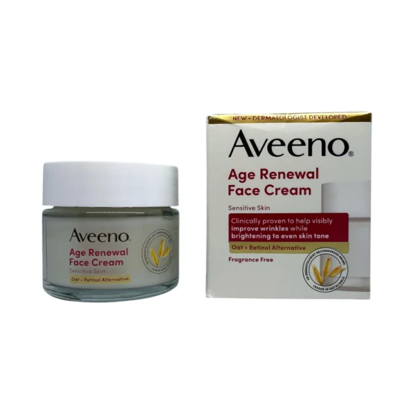 Aveeno Age Renewal Face Cream 50 ml – słoiczek i opakowanie kremu do twarzy