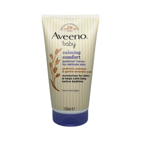 Aveeno Baby Calming Comfort Bedtime Lotion 150 ml – balsam dla dzieci z owsem i delikatnym zapachem lawendy