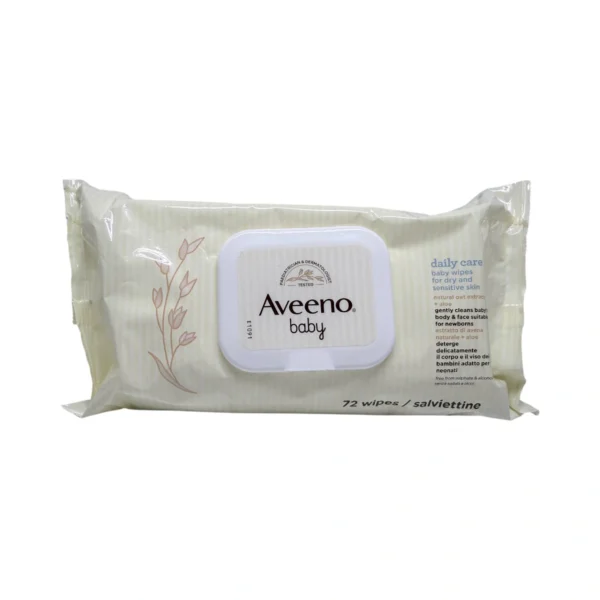 Aveeno Baby Daily Care Baby Wipes 72 szt. – chusteczki nawilżane dla niemowląt