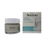 Aveeno Calm + Restore Oat Gel Moisturiser 50 ml – nawilżający żel do twarzy, słoiczek i opakowanie