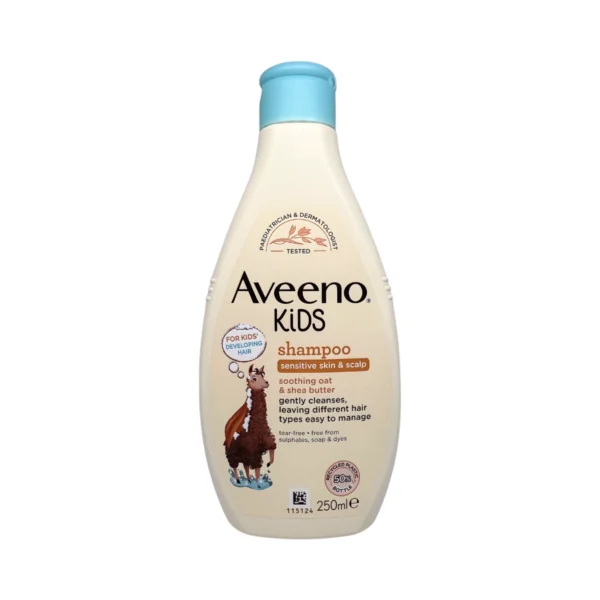 Aveeno Kids Shampoo 250 ml – delikatny szampon do włosów dla dzieci, butelka