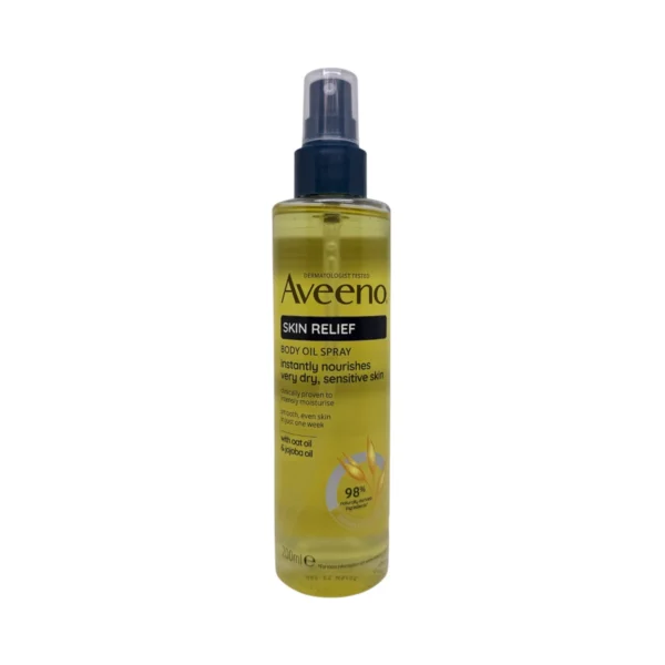 Aveeno Skin Relief Body Oil Spray 200 ml – olejek do ciała w sprayu z olejem owsianym i jojoba, butelka