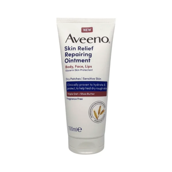 Aveeno Skin Relief Repairing Ointment 100 ml – regenerująca maść do bardzo suchej i podrażnionej skóry, tubka