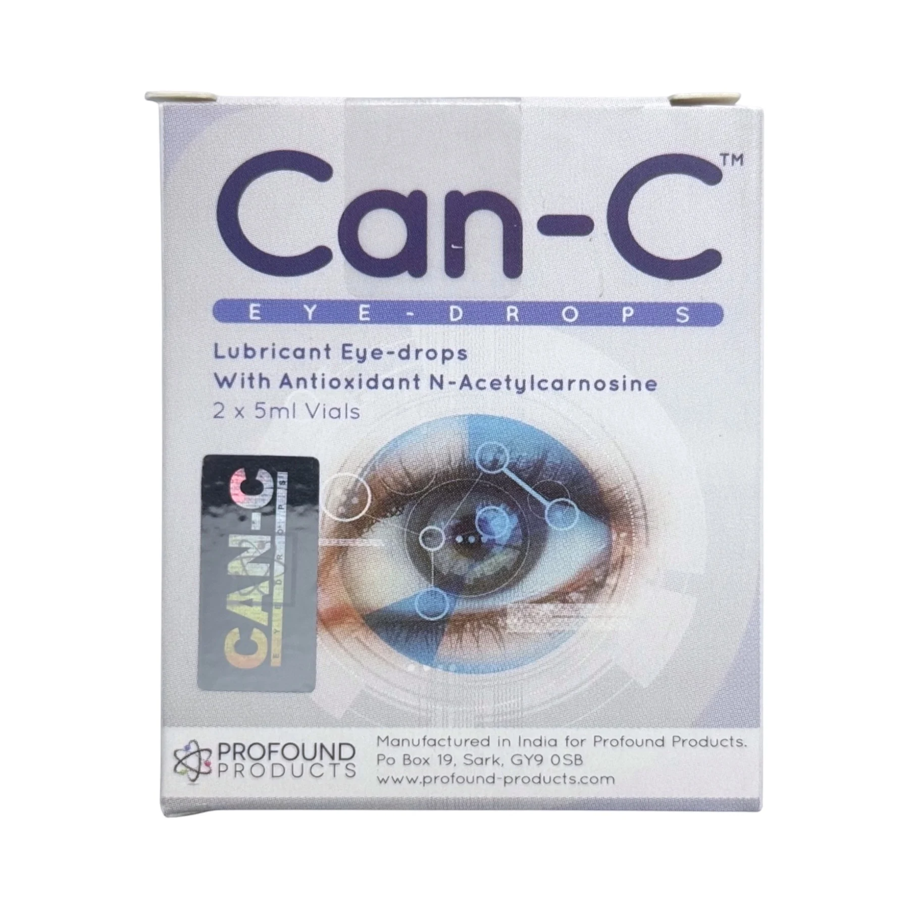 Can-C krople do oczu 2x5ml – nawilżenie oczu z N-acetylokarnozyną, pudełko przód