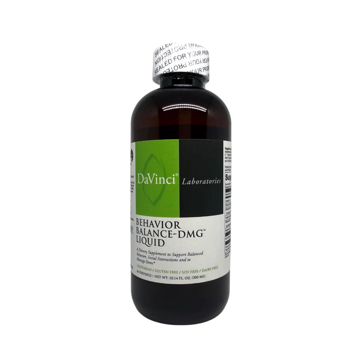 DaVinci Laboratories Behavior Balance-DMG Liquid 300 ml – płynny suplement z DMG, witaminami B6 i B12 wspierający równowagę i radzenie sobie ze stresem