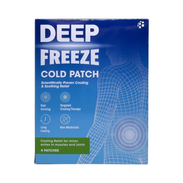 Deep Freeze Cold Patch 4 szt. – chłodzące plastry na bóle mięśni i stawów, opakowanie