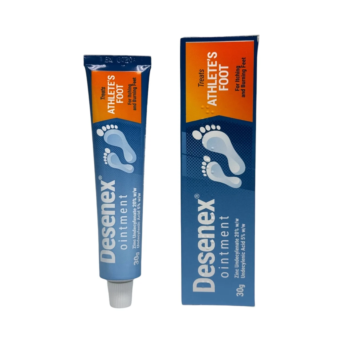 Desenex Ointment 30 g – maść przeciwgrzybicza na grzybicę stóp i swędzenie, tubka i opakowanie