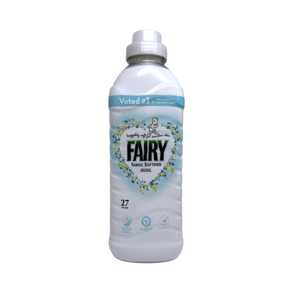 Fairy Original 891 ml – płyn do płukania tkanin dla skóry wrażliwej, przód butelki