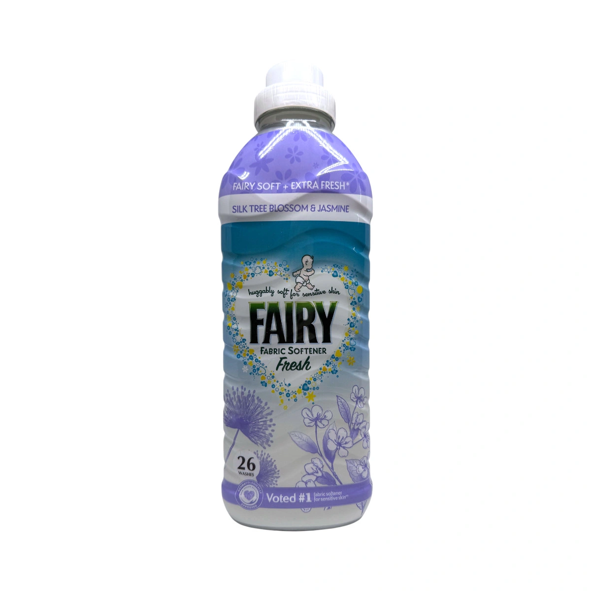 Fairy Fresh Silk Tree Blossom & Jasmine 858 ml – płyn do płukania tkanin, przód butelki