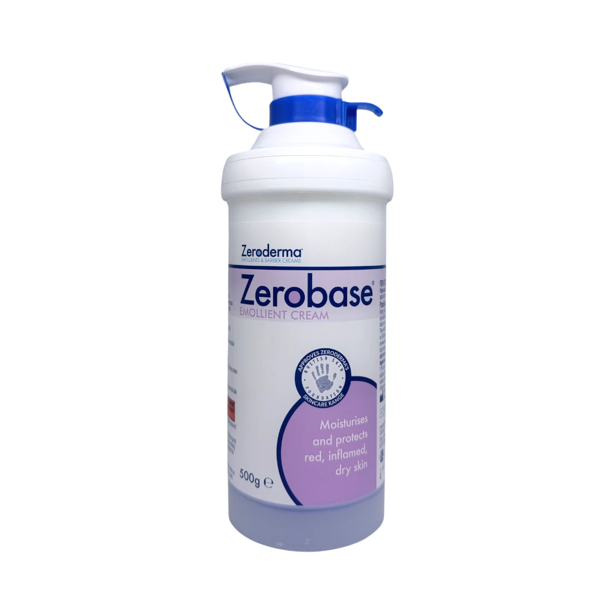 zeroderma-zerobase-emollient-cream-500g Zeroderma Zerobase Emollient Cream 500 g – emolientowy krem na suchą, zaczerwienioną i podrażnioną skórę, butelka z pompką