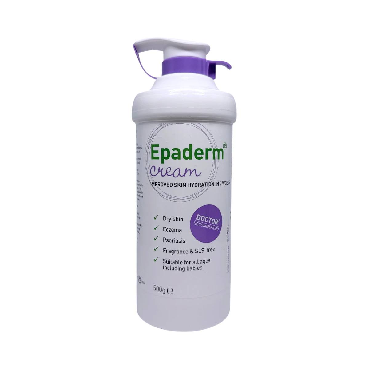 epaderm-cream-500g Epaderm Cream 500 g – krem emolientowy do skóry suchej, egzemy i łuszczycy, butelka z pompką