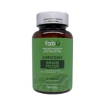 fabÜ Shrooms Brain Focus 60 kapsułek – suplement z Lion’s Mane, choliną, L-tyrozyną, CoQ10, witaminami i cynkiem, butelka