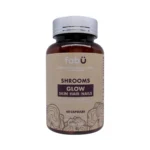fabÜ Shrooms Glow Skin Hair Nails 60 kapsułek – suplement z Reishi, aminokwasami, witaminami i cynkiem, butelka
