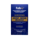 fabÜ Shrooms Joint Bone Muscle 60 kapsułek – suplement z Reishi, glukozaminą, MSM, boswellią i kurkumą, kartonik
