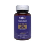 fabÜ Shrooms R&R Relax 60 kapsułek – suplement z ashwagandhą, grzybem Maitake, ekstraktami roślinnymi, witaminami i magnezem, butelka