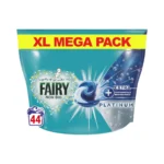 Fairy Non Bio Platinum XL Mega Pack 44 – kapsułki do prania dla wrażliwej skóry, opakowanie
