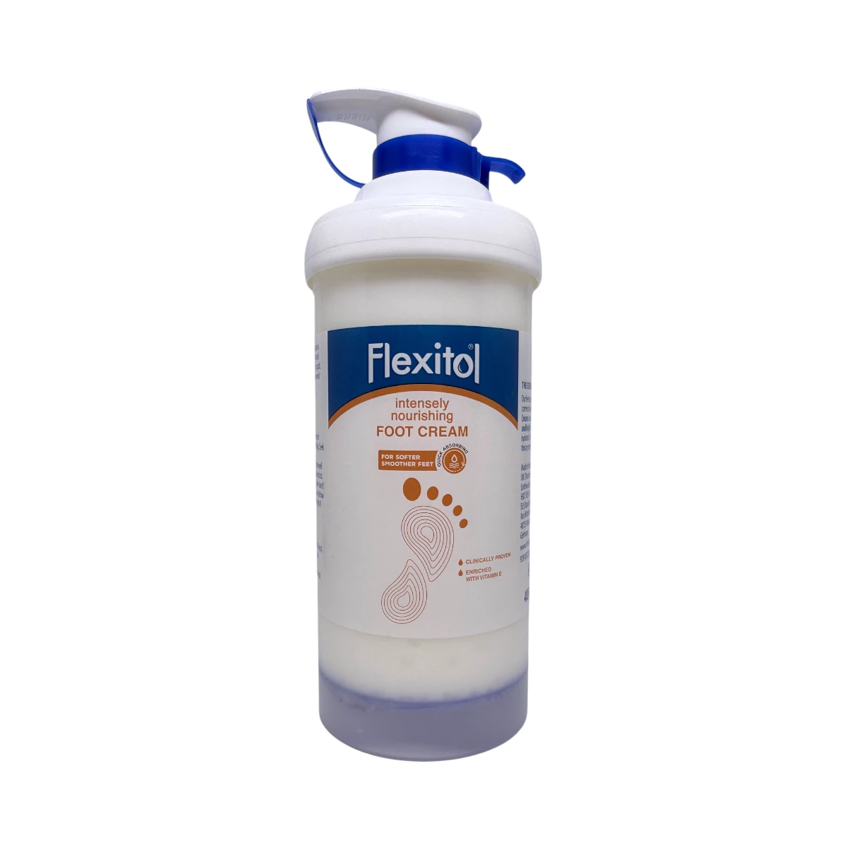 Flexitol Intensely Nourishing Foot Cream 485 g – intensywnie odżywczy krem do stóp, opakowanie z pompką