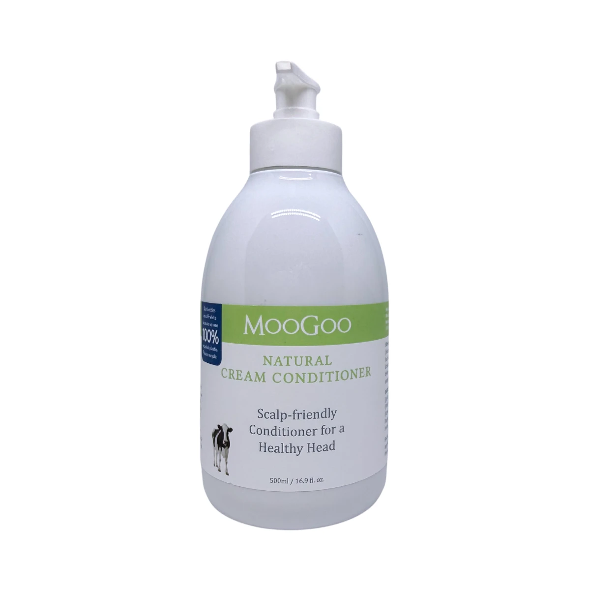 MooGoo Natural Cream Conditioner 500 ml – naturalna odżywka do włosów i wrażliwej skóry głowy, butelka z pompką