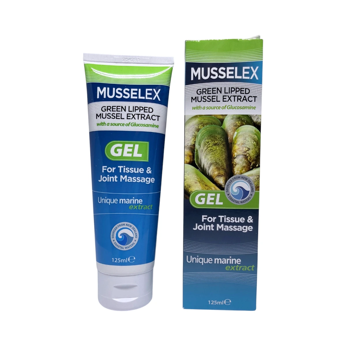 Musselex Green Lipped Mussel Extract Gel 125 ml – tubka i kartonik