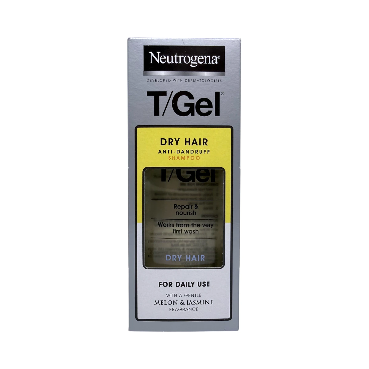 Neutrogena T/Gel Dry Hair Anti-Dandruff Shampoo 250 ml – szampon przeciwłupieżowy do suchych włosów, kartonik
