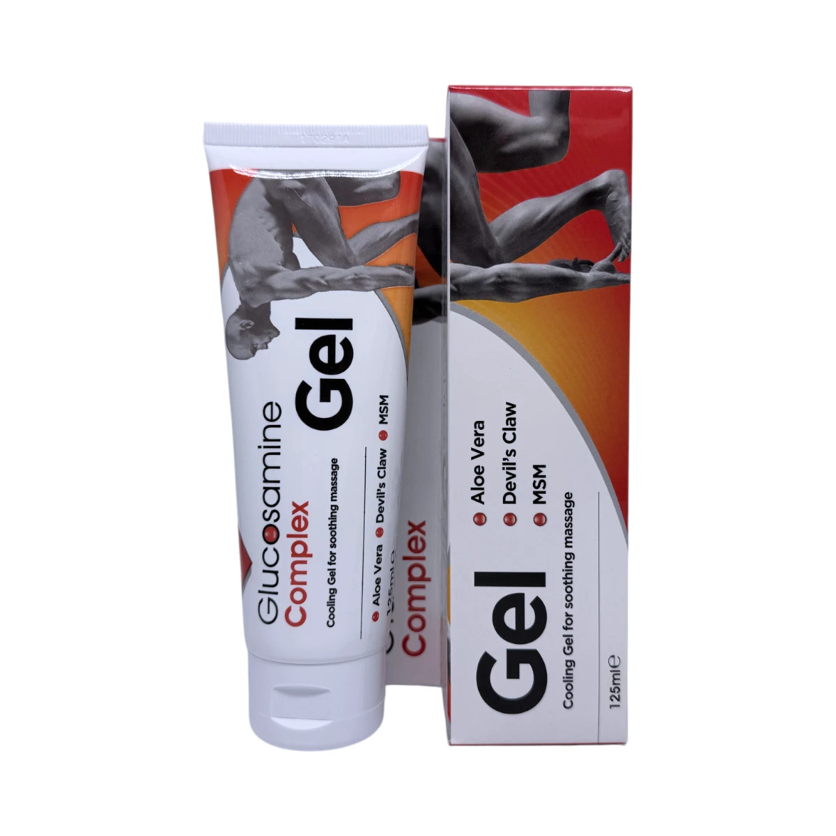 Optima Glucosamine Complex Gel 125 ml – chłodzący żel do masażu, tubka i kartonik