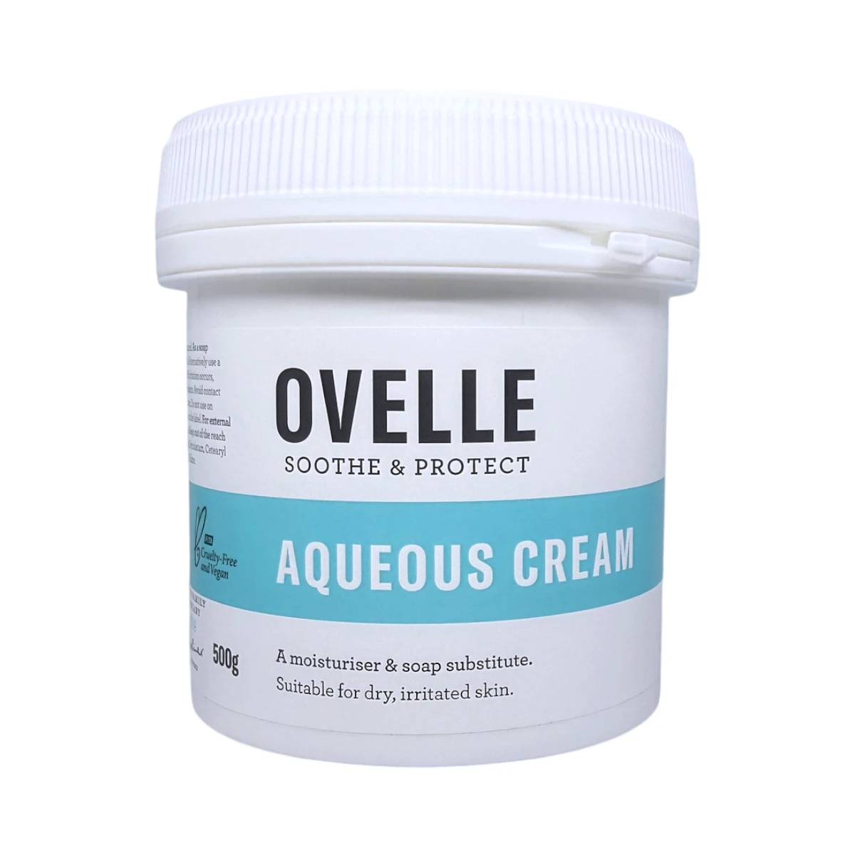 Ovelle Aqueous Cream 500 g – krem nawilżający do suchej i podrażnionej skóry, słoik