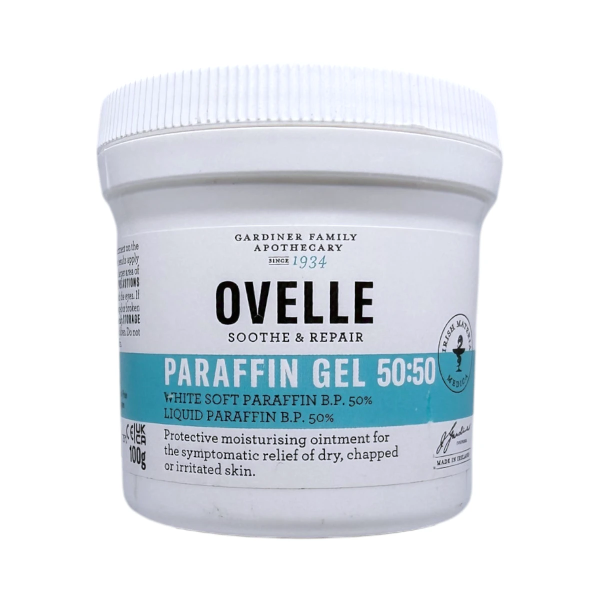 Ovelle Paraffin Gel 50:50 100 g – żel parafinowy do suchej, spierzchniętej i podrażnionej skóry, słoik