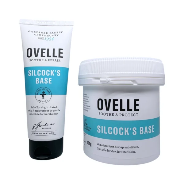 Ovelle Silcock’s Base 100 g i 500 g – krem emolientowy do suchej i podrażnionej skóry, dwa opakowania