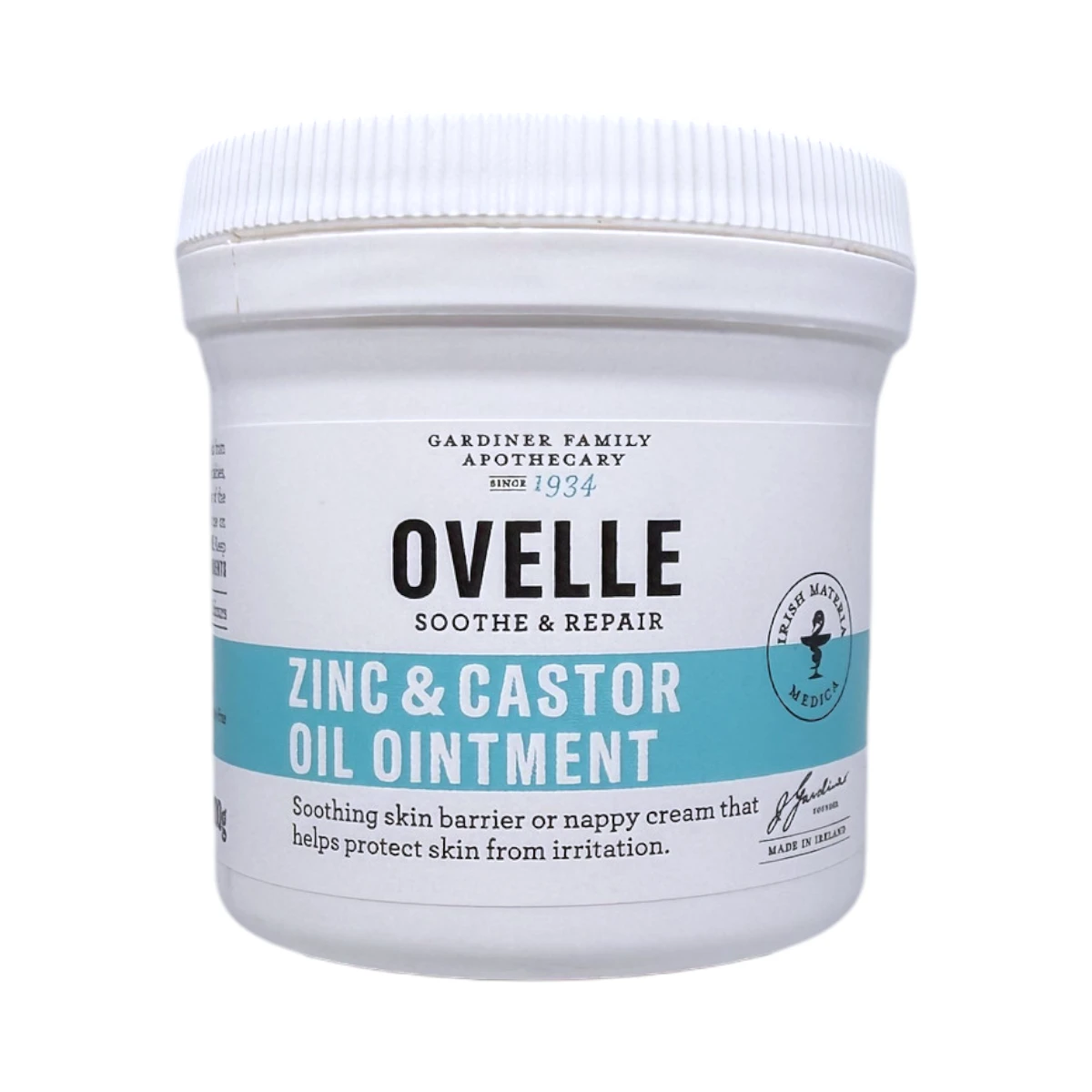 Ovelle Zinc & Castor Oil Ointment 100 g – maść cynkowa z olejem rycynowym na odparzenia i podrażnienia skóry, słoik